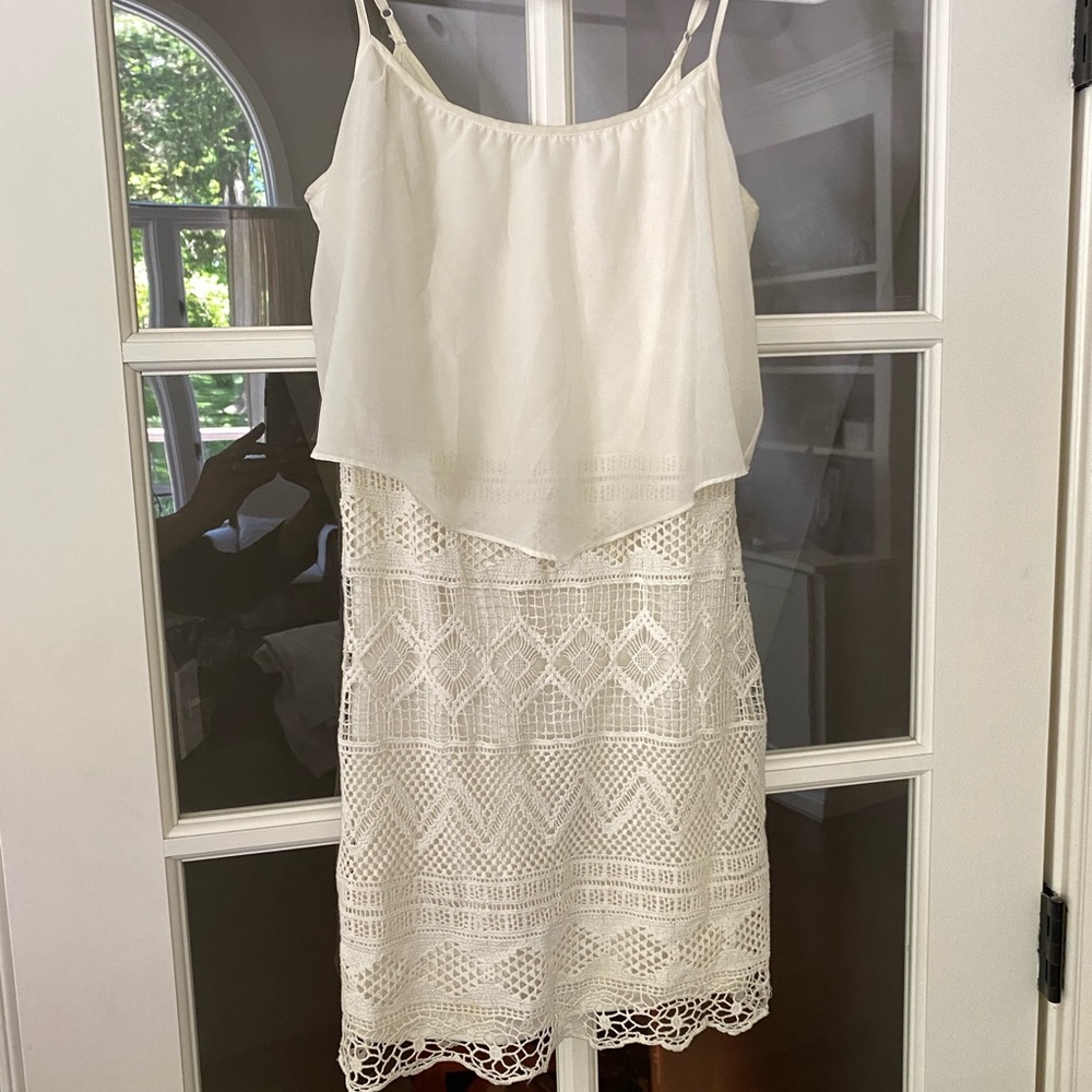 American Eagle Outfitters ivory lace dress